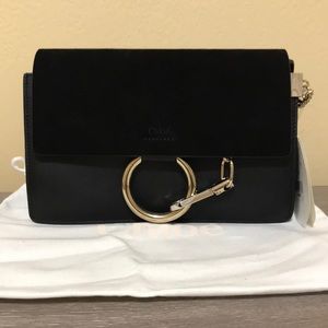Chloe Small Faye Shoulder Bag (Black)